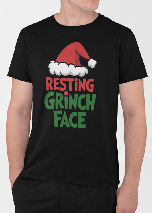 Resting Grinch Face Christmas T-Shirt – Funny Holiday Graphic Tee