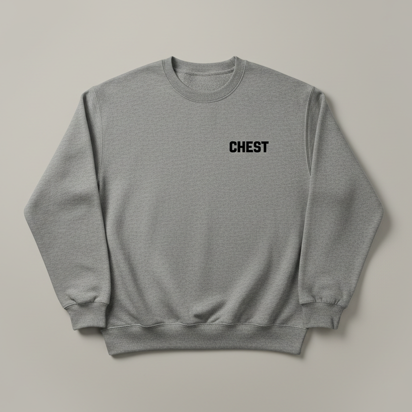 Chest written will be bold and in black